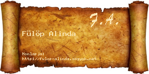 Fülöp Alinda névjegykártya